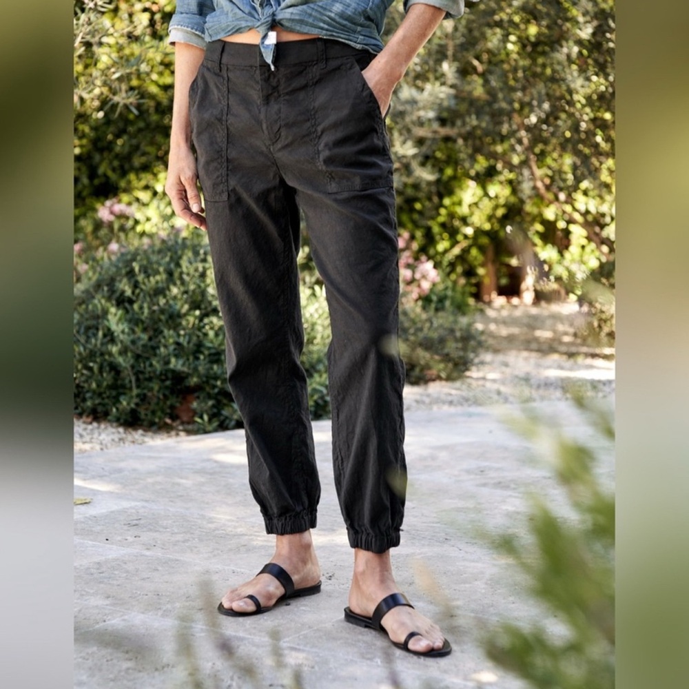 Frank & Eileen - Jameson Utility Linen Jogger - Black - 8.